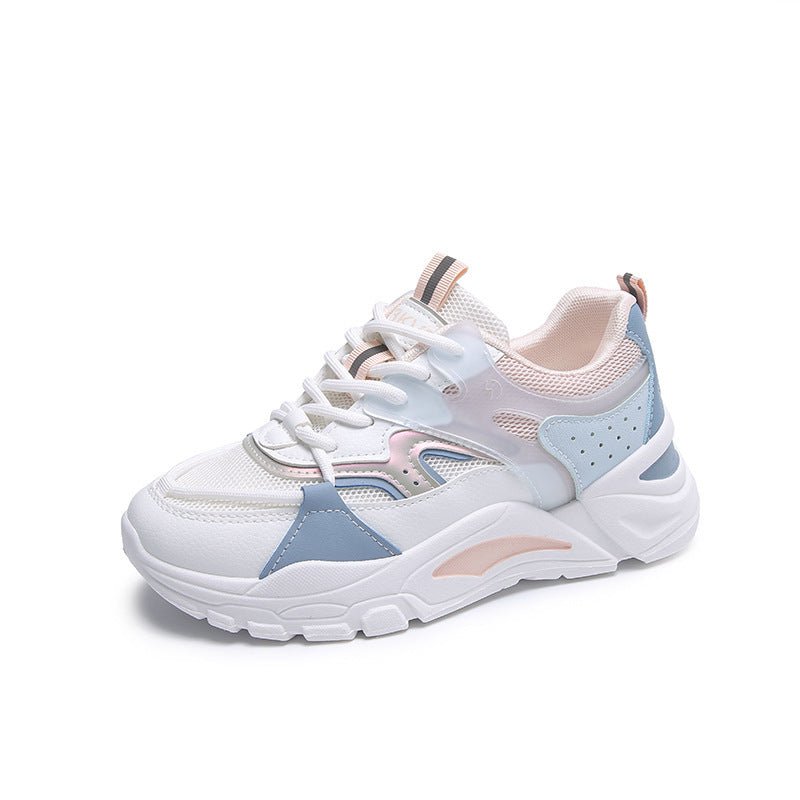 Chunky-style sneaker with layered upper and cushioned insole