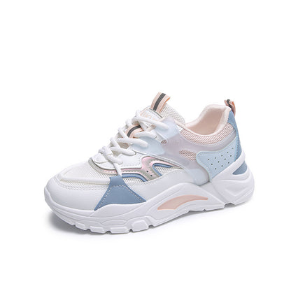 Chunky-style sneaker with layered upper and cushioned insole