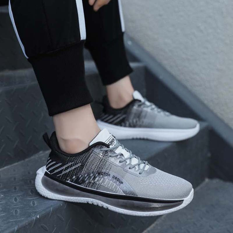 Lightweight knit sneaker with flexible sole and cushioned insole