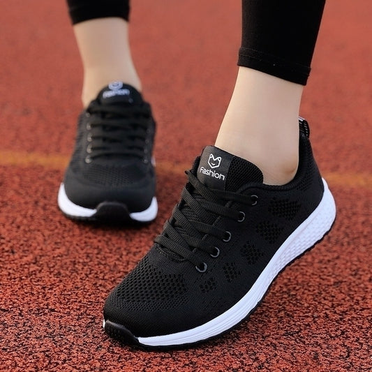 Lightweight mesh sneaker with cushioned insole and flexible sole