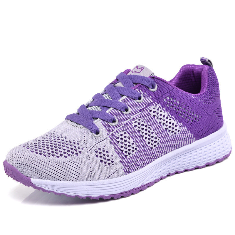 Lightweight mesh sneaker with cushioned insole and flexible sole