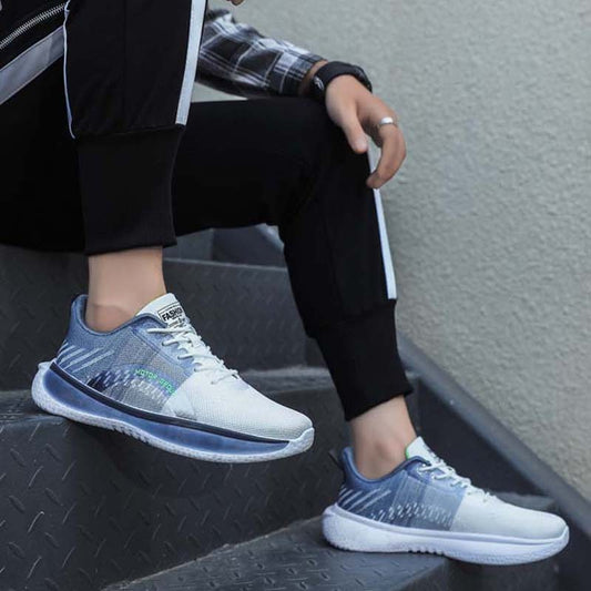Lightweight knit sneaker with flexible sole and cushioned insole