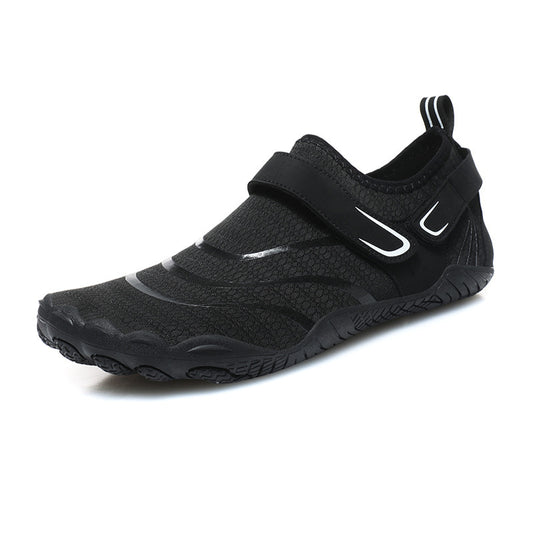 Lightweight mesh shoe with adjustable strap and flexible sole