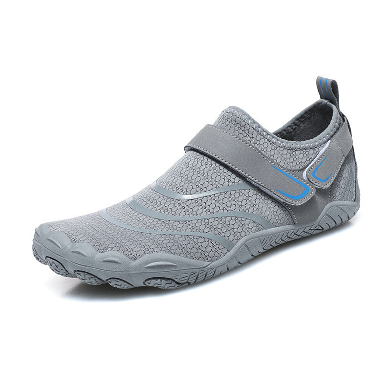 Lightweight mesh shoe with adjustable strap and flexible sole